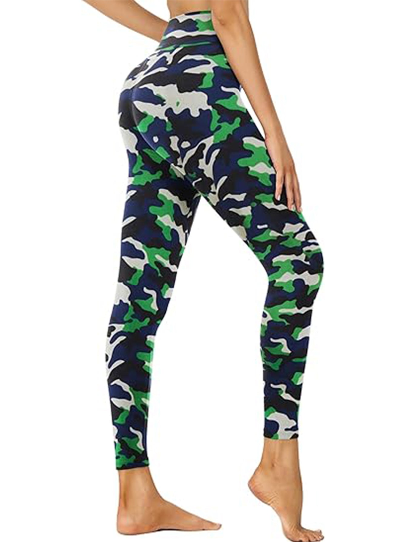 Cropped High Waist Camouflage Leggings CJ US