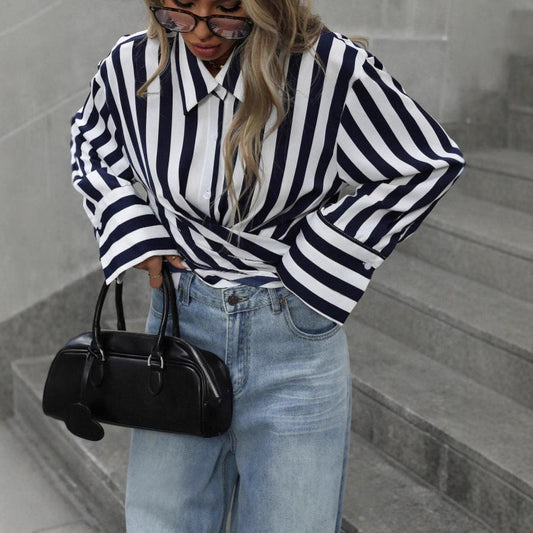 Women's Striped Loose Shirt