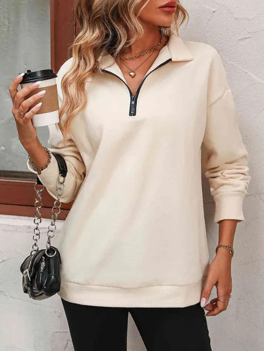 Women’s Zipper Turtleneck Pullover