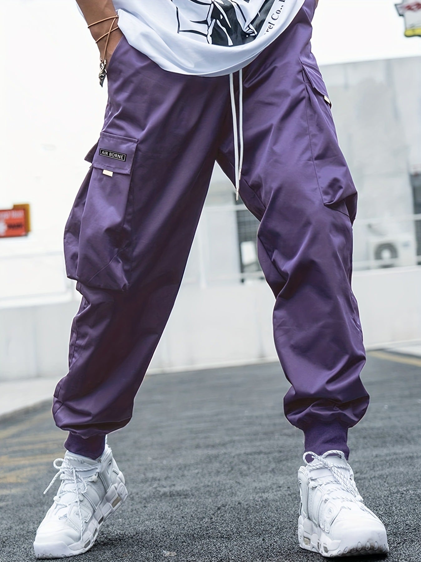 Men’s Multi‑Pocket Drawstring Cargo Pants CJ US