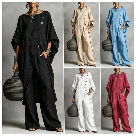 Women's Irregular Casual Shirt Set