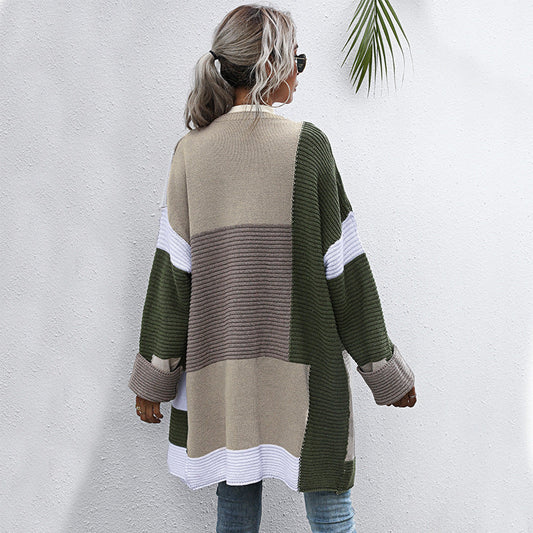 New Women Knitted Cardigans Lazy Style Color Matching Diversi Fashion™
