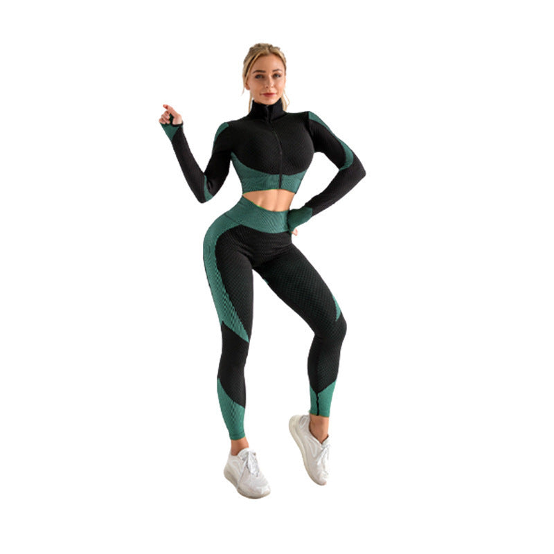 2-Piece Seamless Zip-Up Yoga Set – Workout Sets for Women FitiqueFit