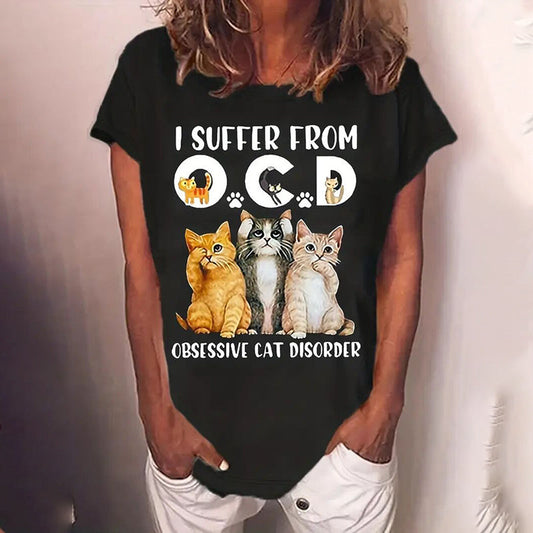 Cute Cat Graphic T-Shirt CJ US