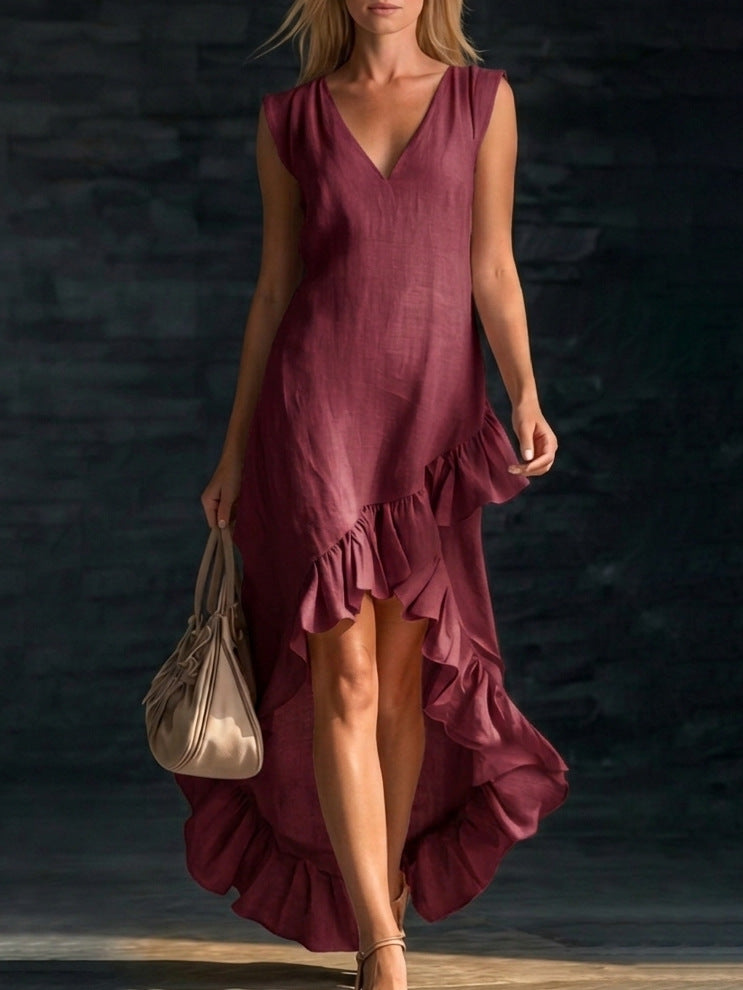 New Cotton-linen Long Dress For Women