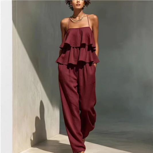 Women's Camisole And Casual Pants Set