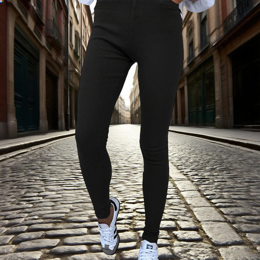 Women’s Solid Color 2-Piece Tracksuit — Crewneck Sweatshirt CJ US