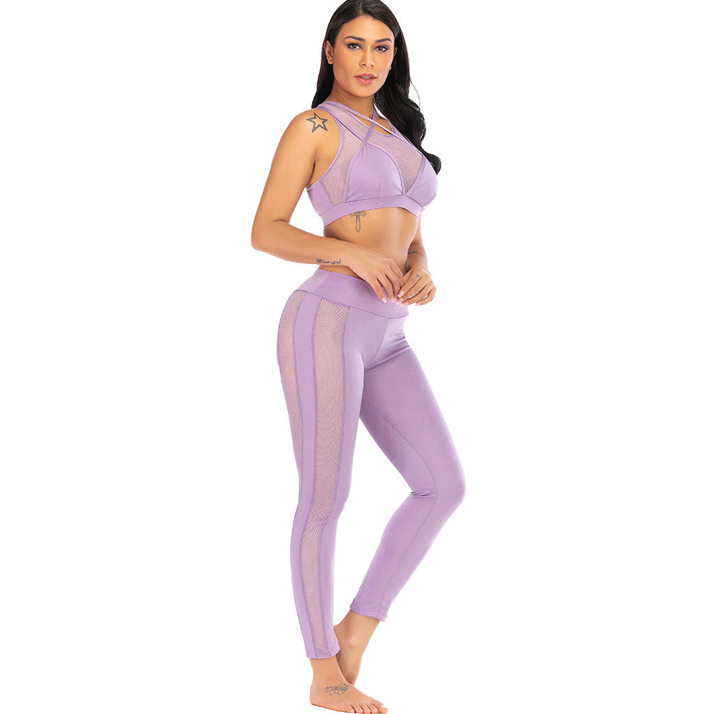 🧘♀️ Mesh Cross-Strap Hollow Yoga Suit for Women FitiqueFit