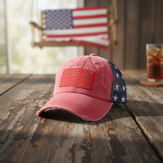Women's Ripped Embroidered Baseball Cap