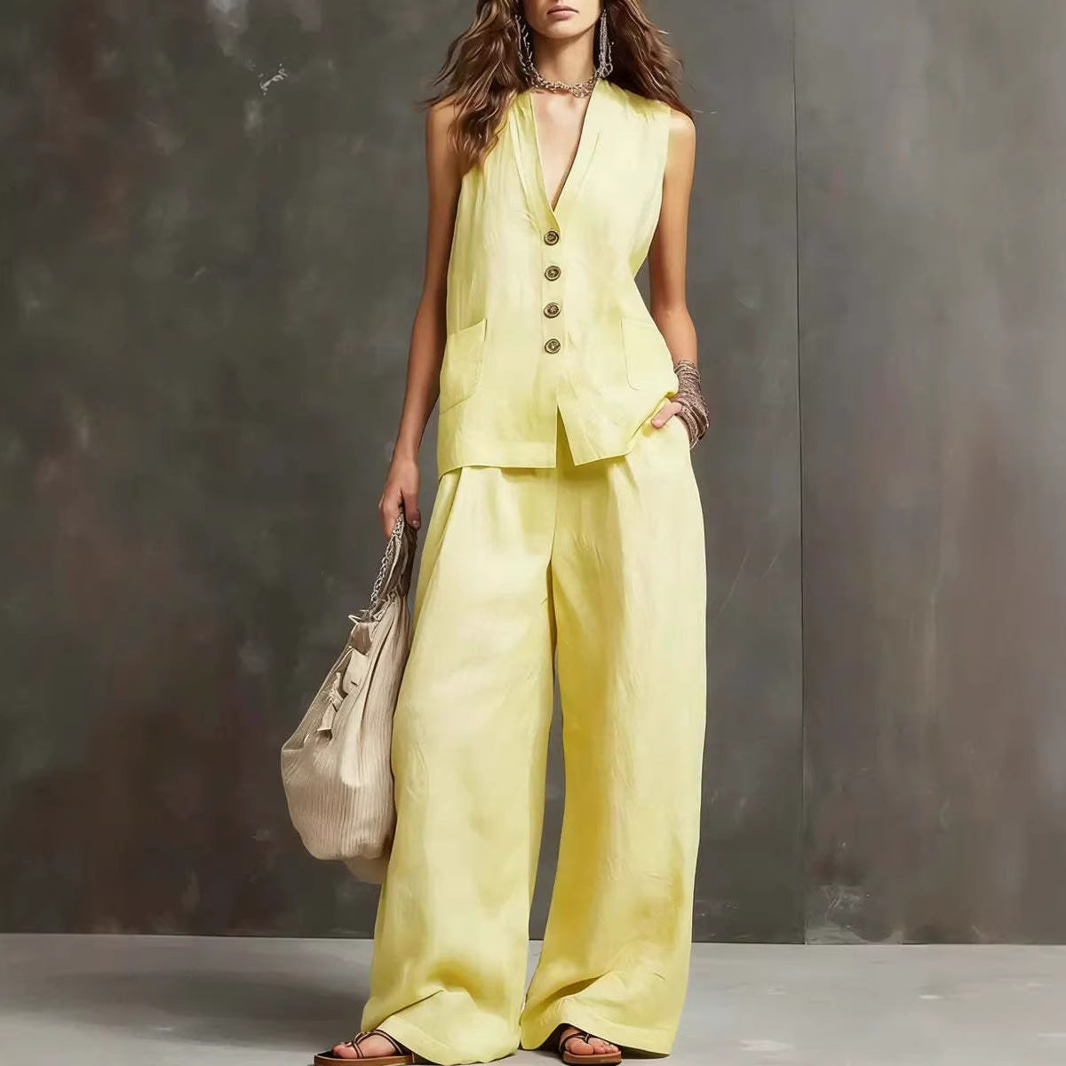 Seasonal Laid-back Linen Suit