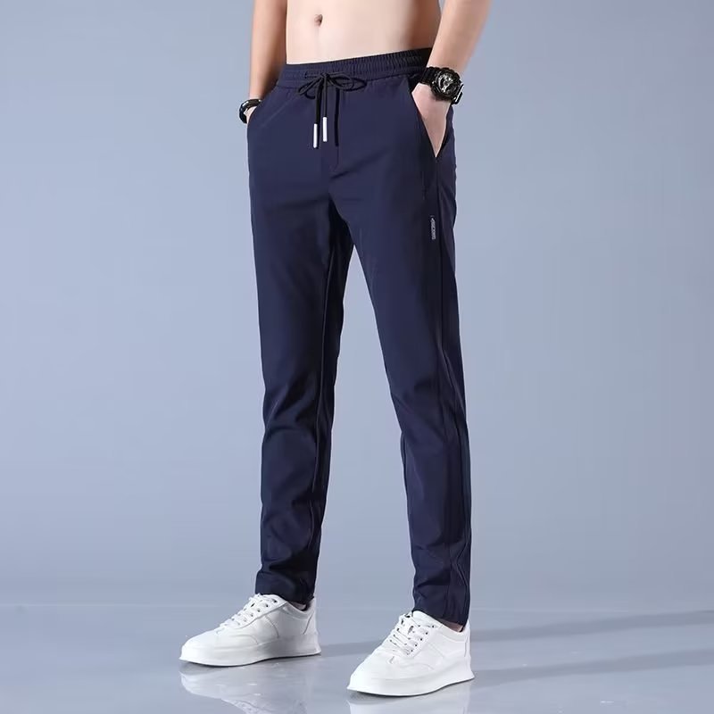 🧊 Men's Ice Silk Plus Size Straight-Leg Pants FitiqueFit
