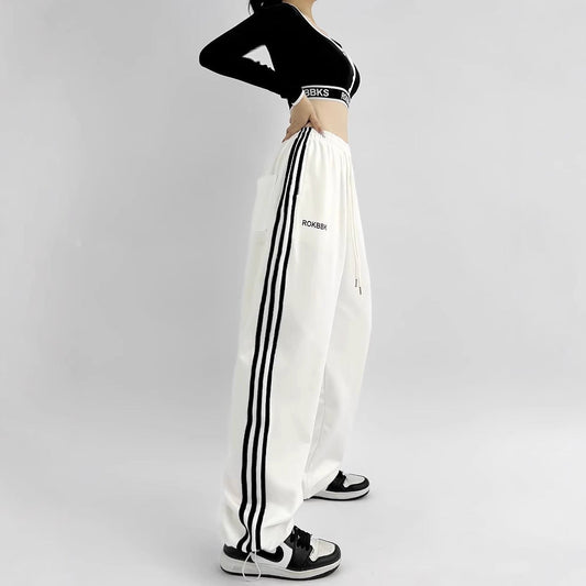 American-style Athletic Wide-leg Sweatpants For Women