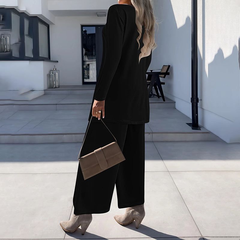 Women's Plus Size Casual 3-Piece Set Open Front Cardigan Sleeveless Vest Pants Solid Color Lounge Set CJ US