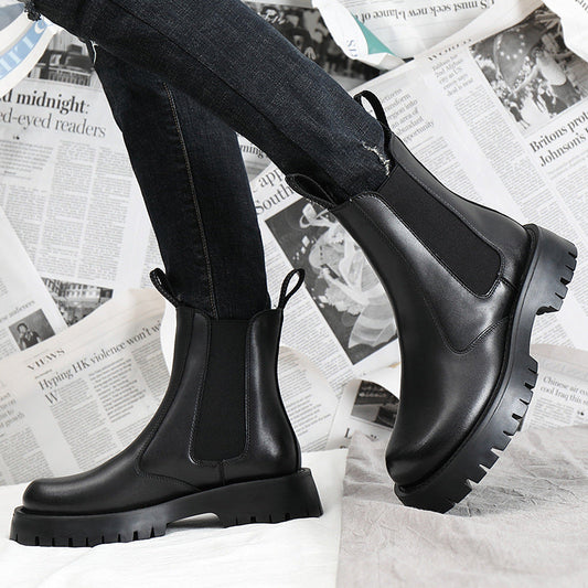 Unisex Fleece-Lined Winter Boots – Warm Outdoor Streetwear