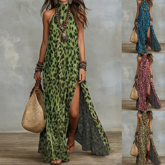 Printed Scarf-style Long Dress Fashionable And Casual