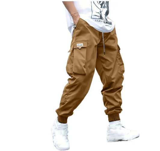 Men’s Multi‑Pocket Drawstring Cargo Pants CJ US