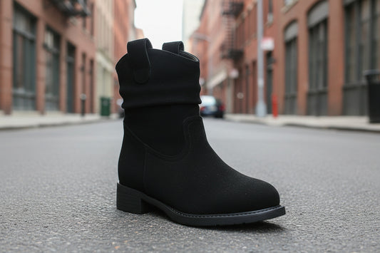 Suede Slimming Chunky-heel Fashion Ankle Boots For Women
