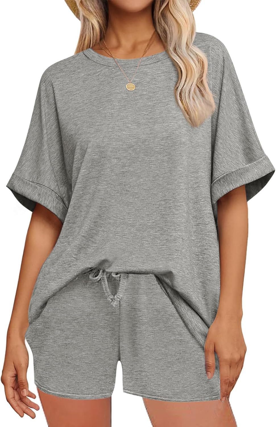 👕 Oversized T-Shirt & Drawstring Shorts Set – Ultimate Casual Comfort FitiqueFit