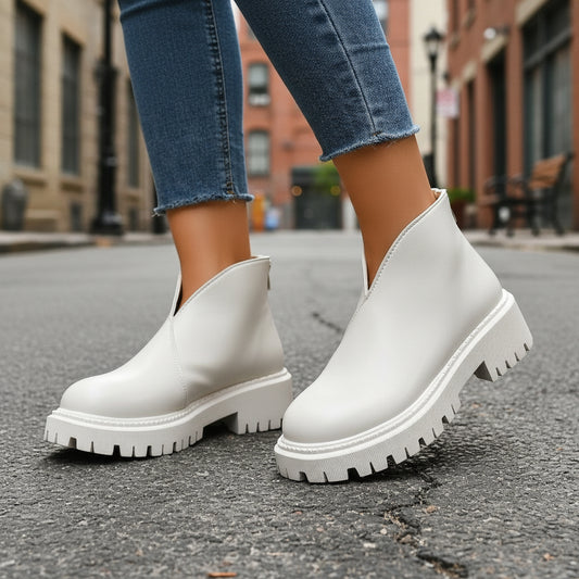 Arrival Women's Plus-size Chunky-heeled High-heeled Ankle Boots