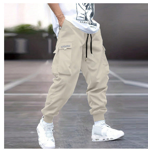 Men’s Multi‑Pocket Drawstring Cargo Pants CJ US
