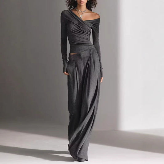Women's Casual Long-Sleeve Pants Set