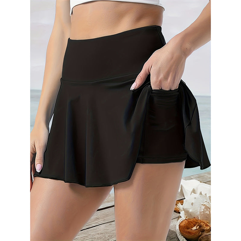 Women Tennis Skirt Golf Skorts Athletic High Waisted With Pockets CJ US