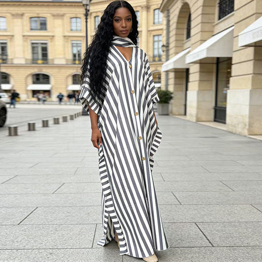 Casual Loose-fitting Dress African Style Plus Size Fashionable Long