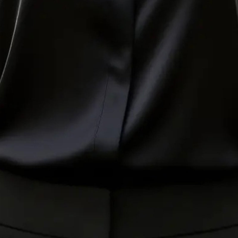 Women's Long Sleeve Satin Blouse, V Neck Loose Fit Tunic Top For Business Casual Office Fall CJ US