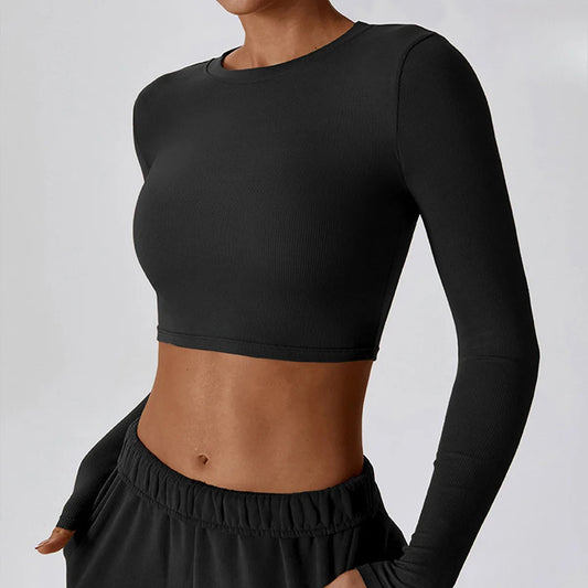 🧘♀️ Women’s Slim Fit Long Sleeve Yoga Top FitiqueFit