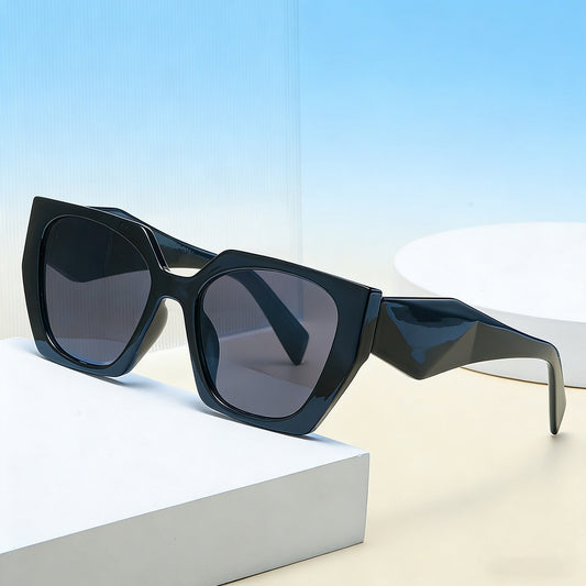 Fashion Cat Eye Wide Temple Sunglasses for Women, High-End Full Frame Sun Glasses, Designer Style Eyewear