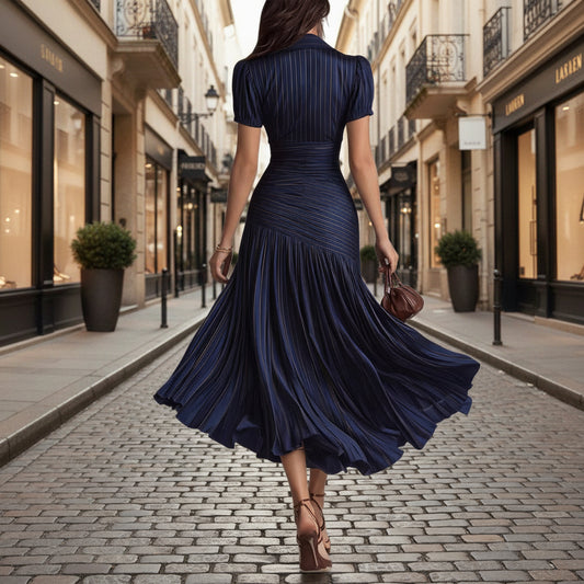 Striped patchwork dress