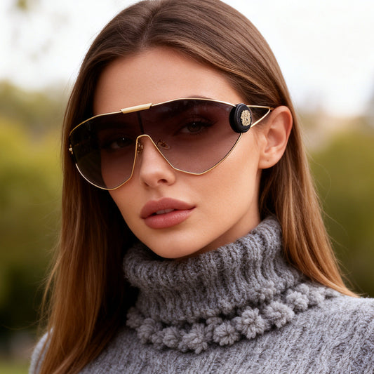 New FashionStyle Full-Frame Sports Sunglasses for Women, Integrated Lens, Outdoor Cycling UV Protection