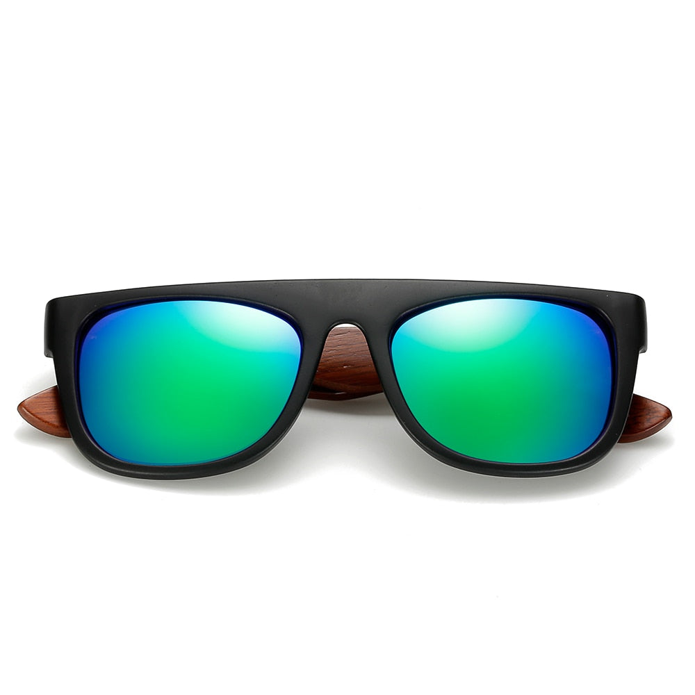 Bamboo Wooden Arms Sunglasses Men Women Black Sunglass eprolo