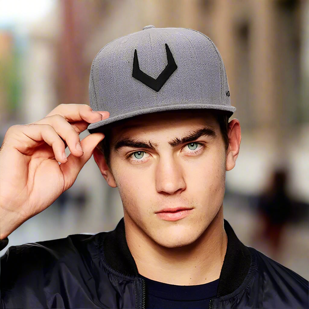 Unisex Grey Wool Snapback FitiqueFit