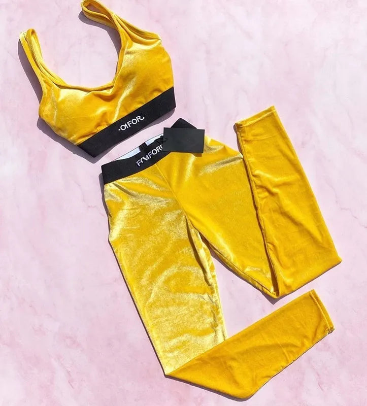 🖤 Women's Outdoor Fitness Camis & Black Tracksuit Set FitiqueFit