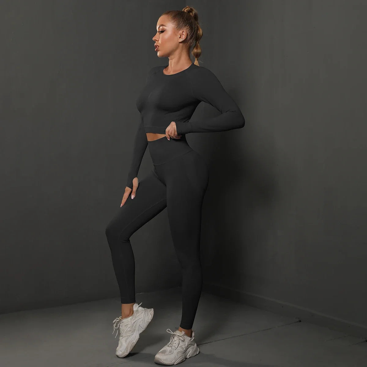 Women's Seamless Long Sleeve Yoga Top FitiqueFit