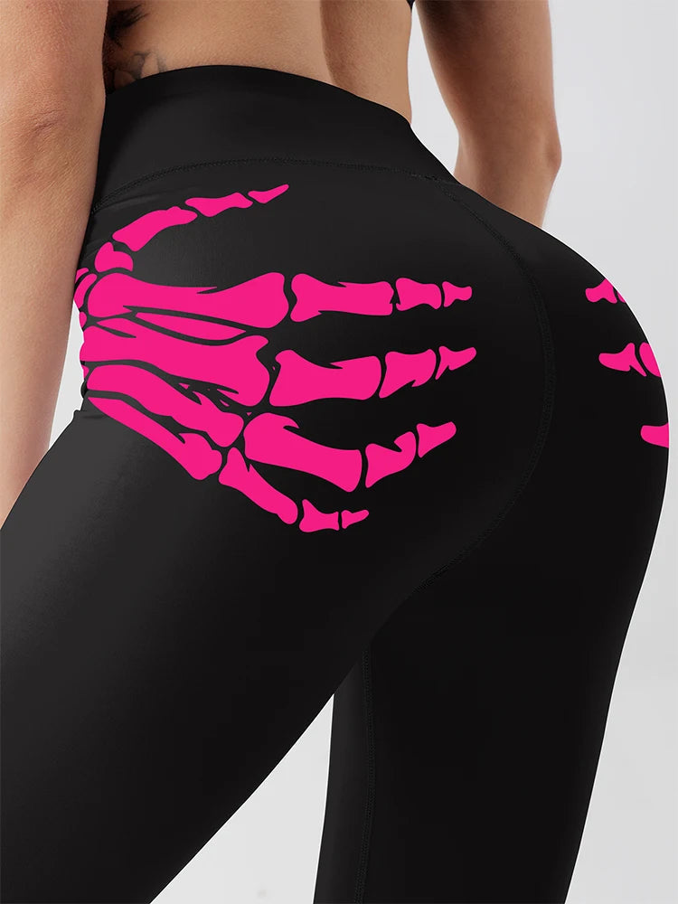 🖤 Women's Claw Skull High-Waisted Yoga Leggings FitiqueFit