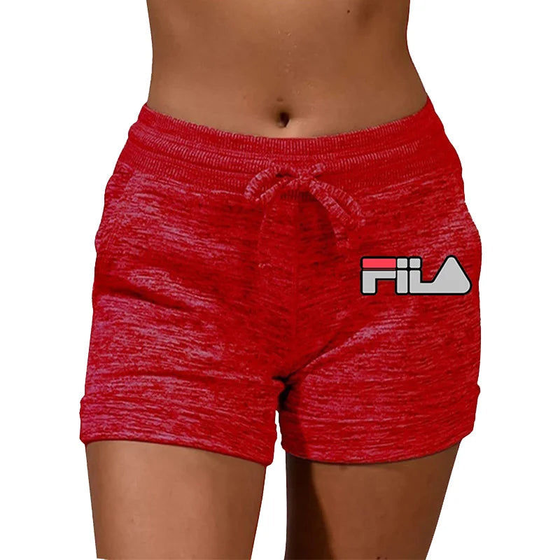 Nordic Letter Yoga Shorts | Abstract FIIA-Inspired Print Workout Pants FitiqueFit