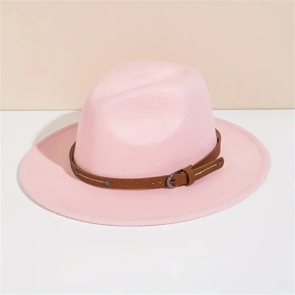 Unisex Wool Fedora – Flat-Brim Felt Hat for Fall & Winter FitiqueFit