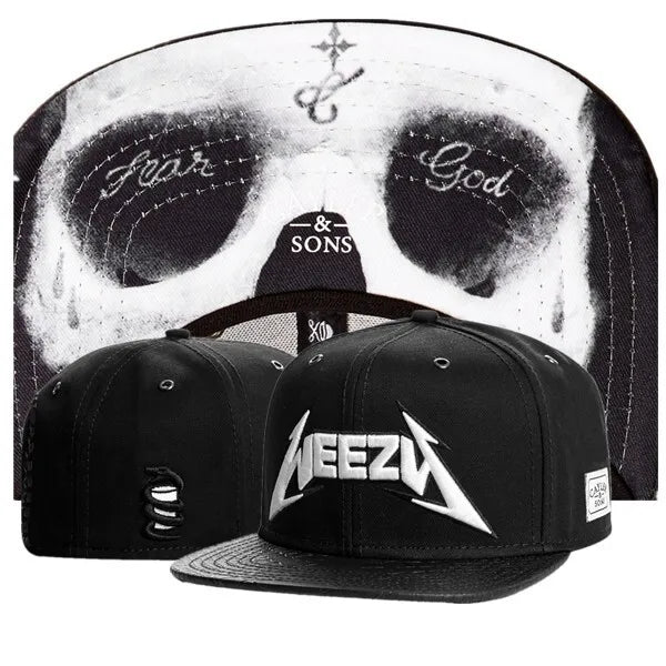 Skull Hand Snapback Hat – Flat Bill Adjustable Baseball Cap FitiqueFit