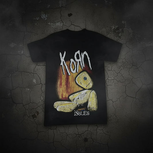 🎸 Korn 'Issues' Graphic T-Shirt – Unisex Nu-Metal Streetwear FitiqueFit