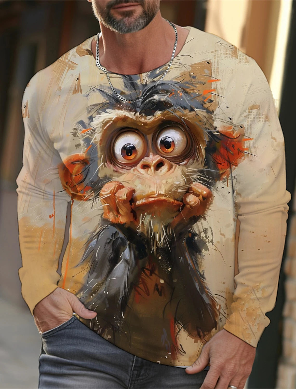 🐅 3D Animal Print Long Sleeve T-Shirt – Harajuku Hip-Hop Streetwear FitiqueFit