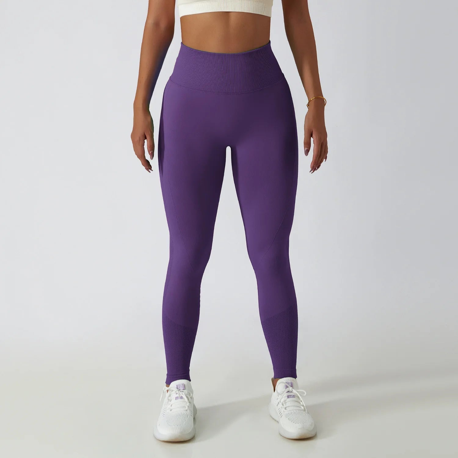 Seamless Ribbed Yoga Leggings – Tummy Control Fit FitiqueFit