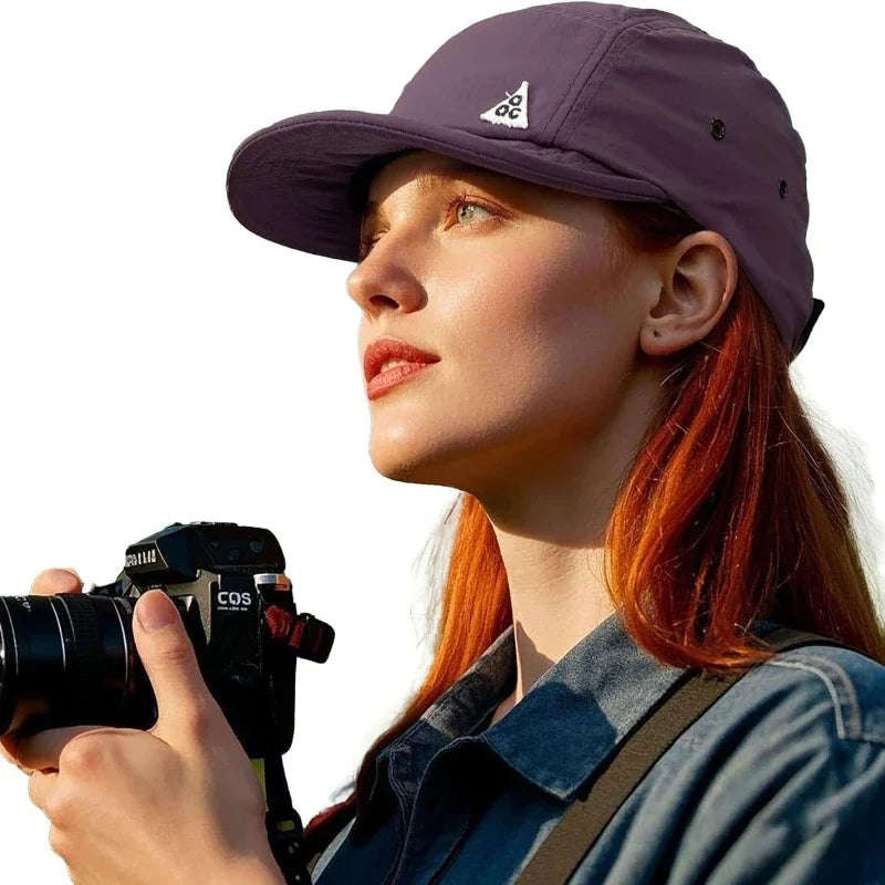 Summer Trucker Cap – 5-Panel Baseball Hat with Short Brim FitiqueFit