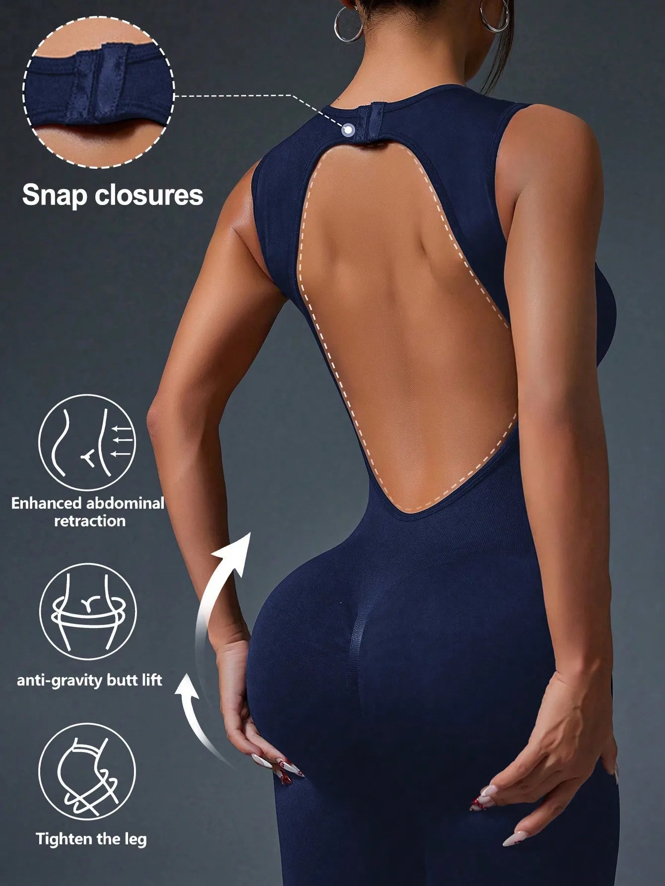 🧘♀️ Seamless Sleeveless Yoga Jumpsuit with Zipper Closure FitiqueFit