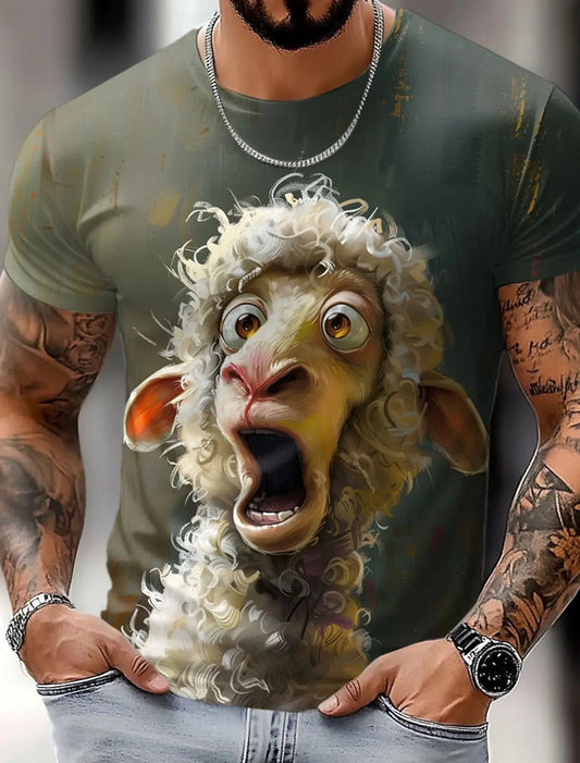🦁 3D Animal Print Funny T-Shirt – Bold Summer Streetwear FitiqueFit
