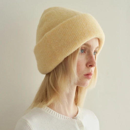 INS Real Fur Wool Winter Hats for Women Sun Animals Cartoon Warm Knit Thick Beanie Cap Solid Cover Head Sombreros De Mujer