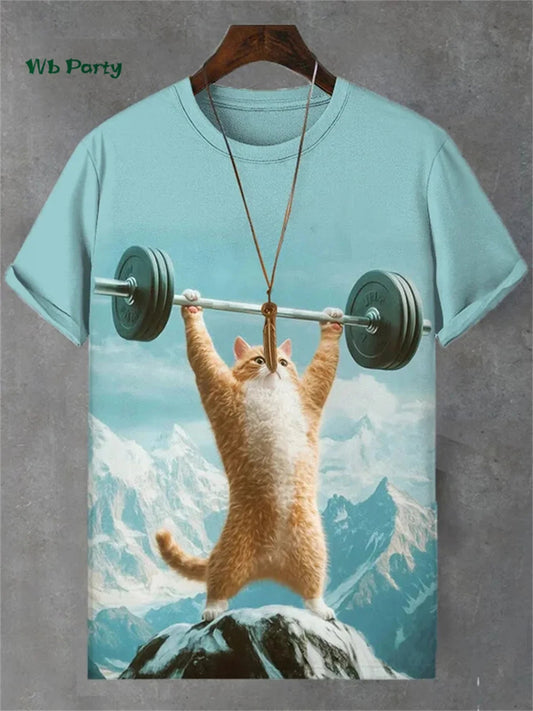 🐱 3D Travel Cat Print T-Shirt – Playful Summer Streetwear FitiqueFit
