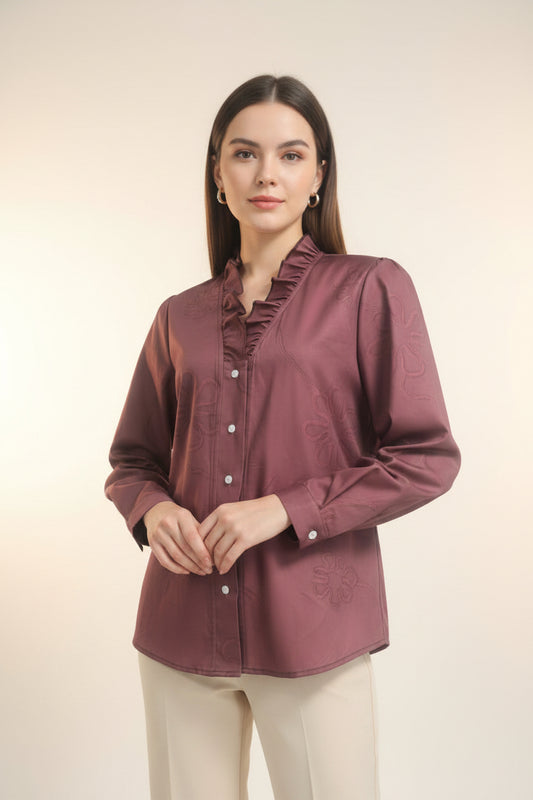 Women’s Lace Embroidered Cotton Linen Blouse