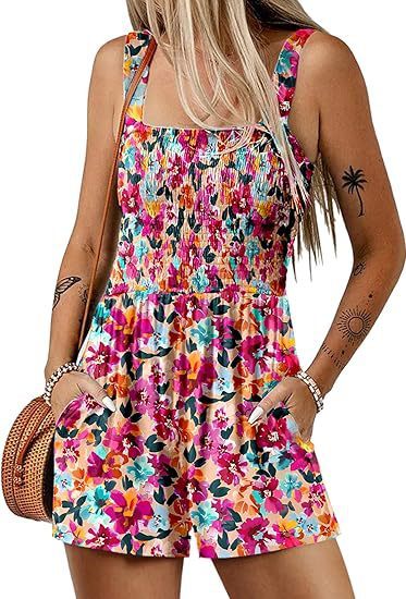 🌺 Floral Print Sleeveless Beach Jumpsuit FitiqueFit
